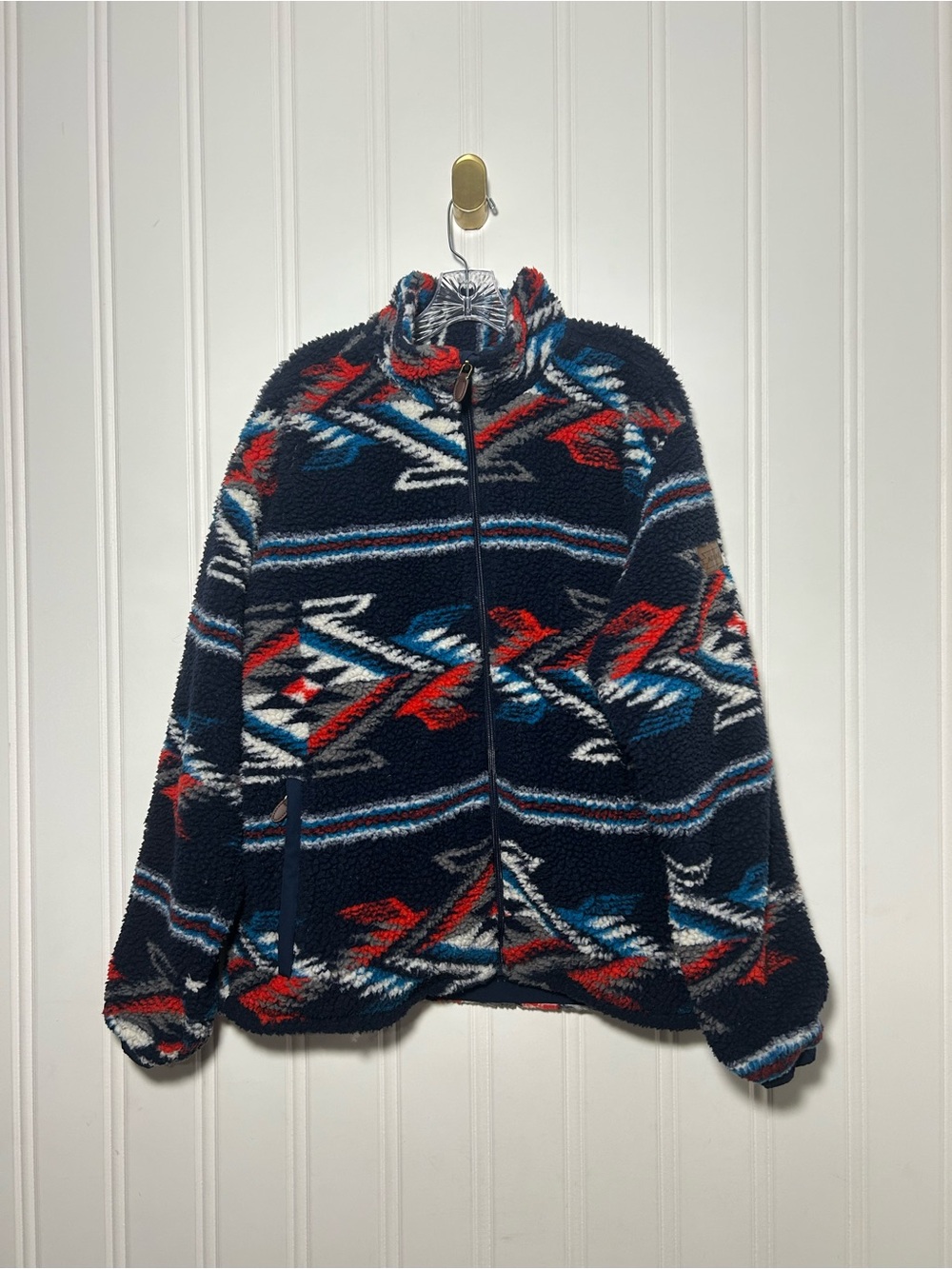 Ariat Men's XL Southwestern Chimayo Print Fleece Jacket Zip up cozy